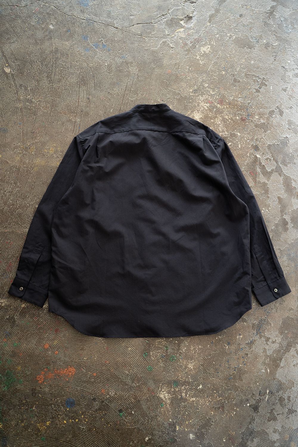 【ラスト1点】【26SS】コットン×ラミーオーバーサイズシャツ(NAVY STRIPE)