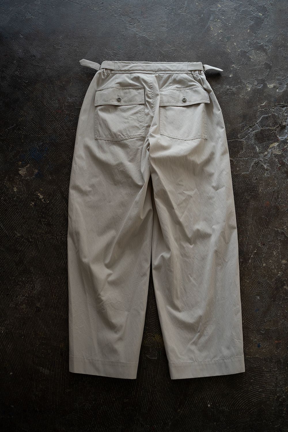 【ラスト1点】【24SS】2-Tack Cotton Nylon Baker Pants/2タックコットンナイロンベイカーパンツ(IVORY)