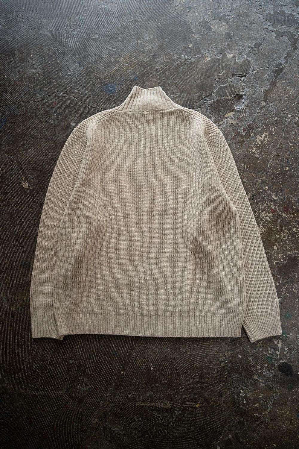 【ラスト1点】【24AW】ウール×シルクハイネックニット(BEIGE)