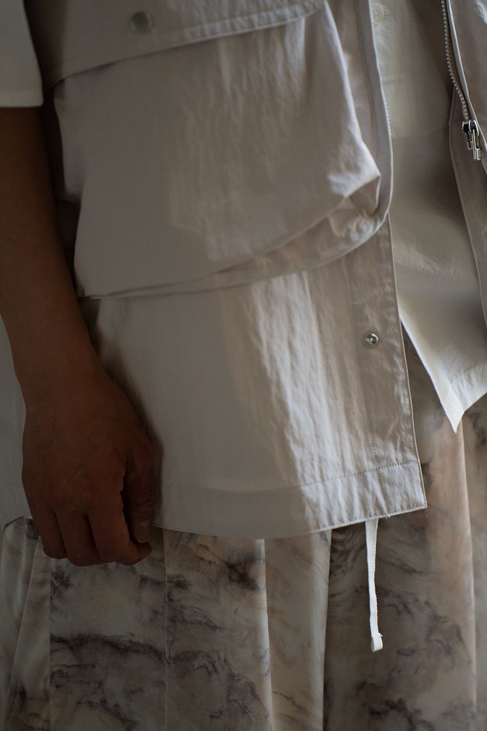 【ラスト1点】【25SS】Abstract Wide Easy Pants/アブストラクトワイドイージーパンツ(IVORY)