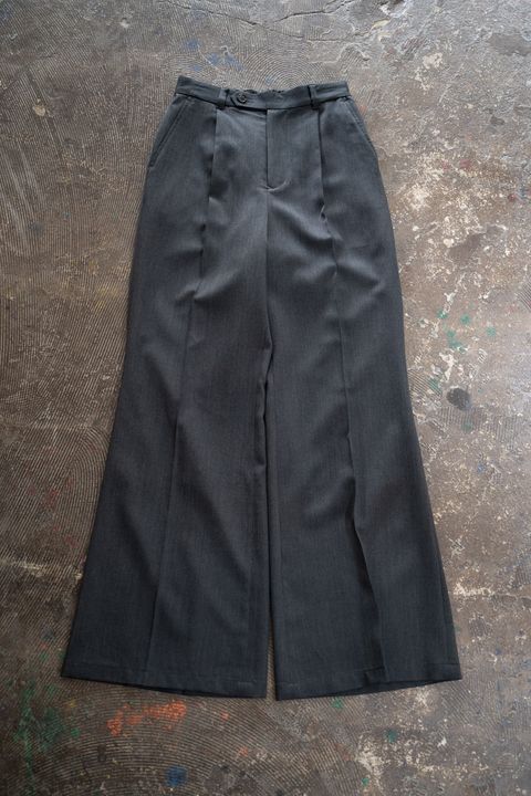 【26AW】Fluid Flare Pants/フルーイドフレアパンツ(GRAY)