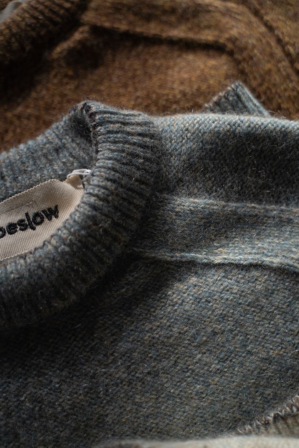 【ラスト1点】Yak/Shetland wool/Nep crew neck sweater(MIST)