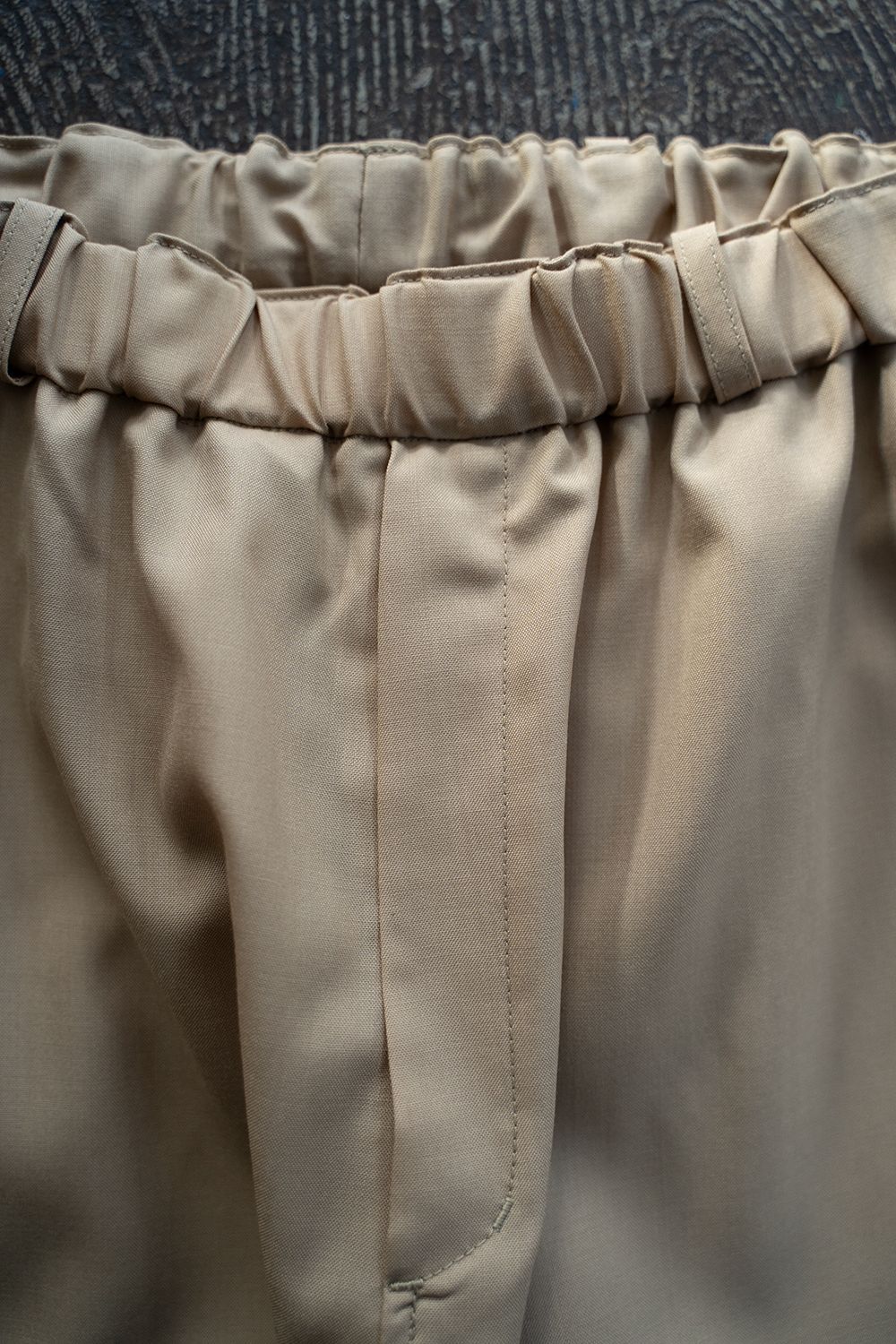 【ラスト1点】エアリーウールワイドパンツ(薄茶)