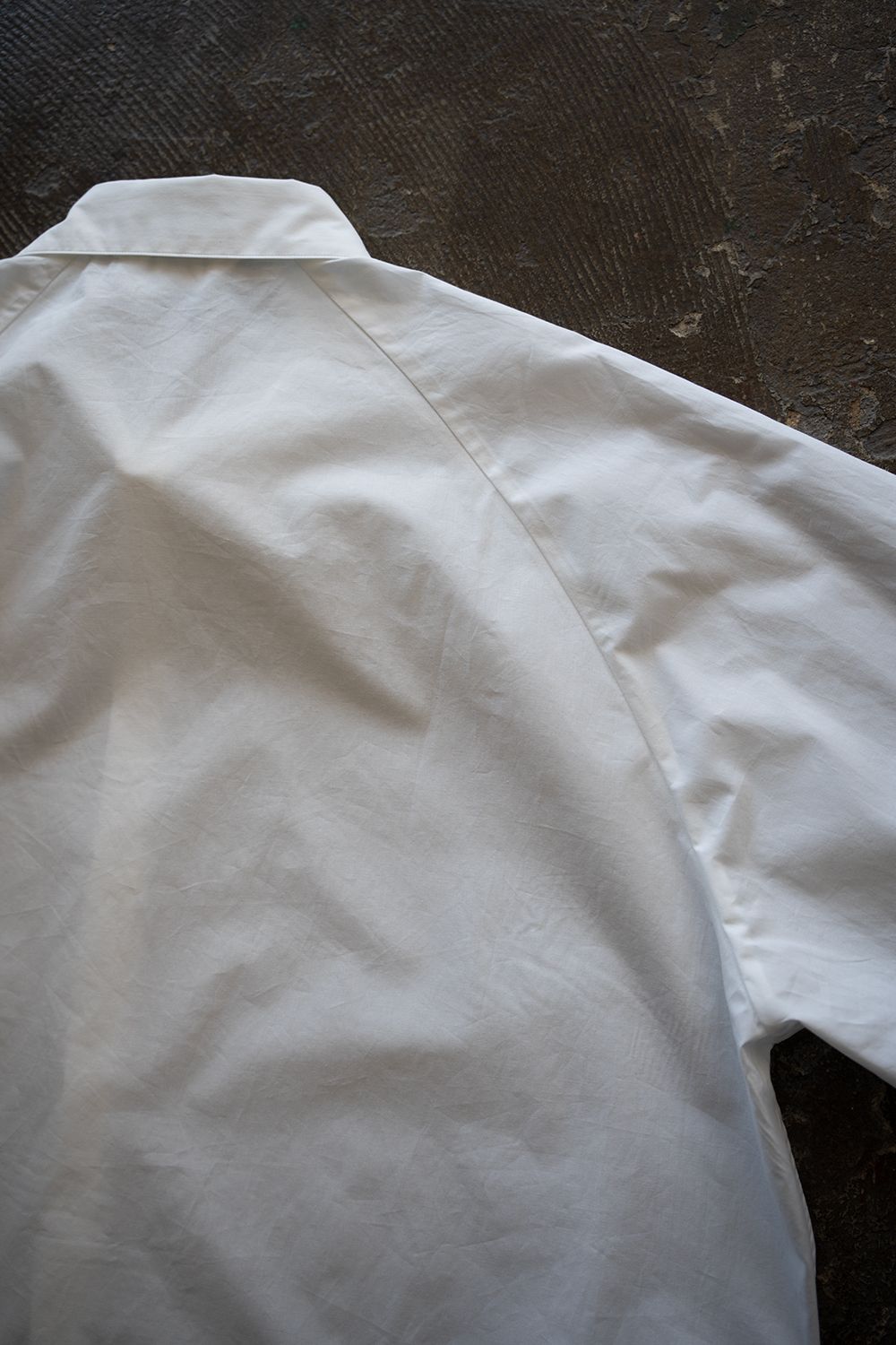 【ラスト1点】【25AW】コットンラグランスリーブシャツ(WHITE)