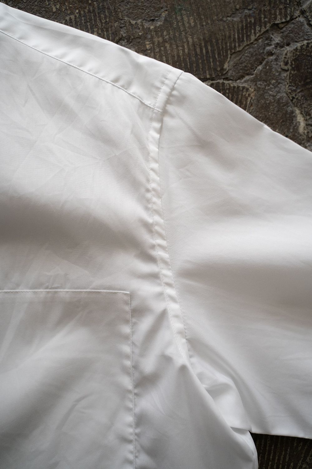 【ラスト1点】【24SS】両胸ポケット半袖ブロードシャツ(WHITE)