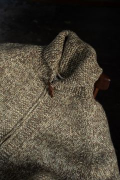 yak/lambs multi ply HAND KNITTING cowichan sweater(SUNNY)