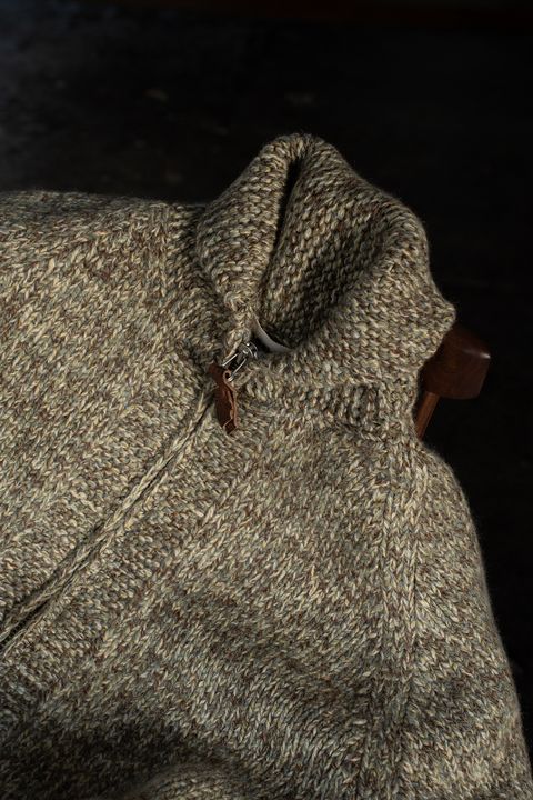 yak/lambs multi ply HAND KNITTING cowichan sweater(SUNNY)