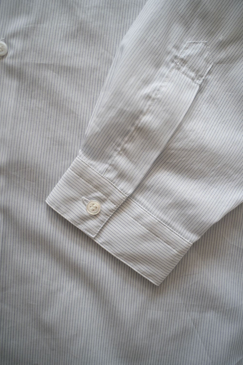 【ラスト1点】【25SS】極小襟ストライプシャツ(WHITE)