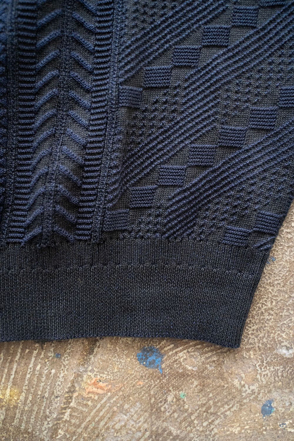 YASHIKI - 【ラスト1点】Sakurakage Knit(NAVY) | Salty YASHIKI - 【ラスト1点】Sakurakage Knit(NAVY) | Salty