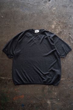 【26SS】リネン×コットンニットTee(BLUE GREY)