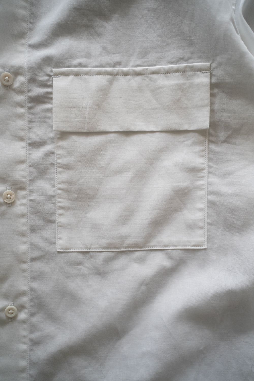 【ラスト1点】【25SS】コットン×ラミーオーバーサイズシャツ(WHITE )