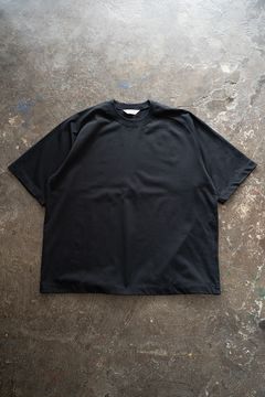 【ラスト1点】【25SS】強撚コットン度詰Tシャツ(BLACK NAVY)