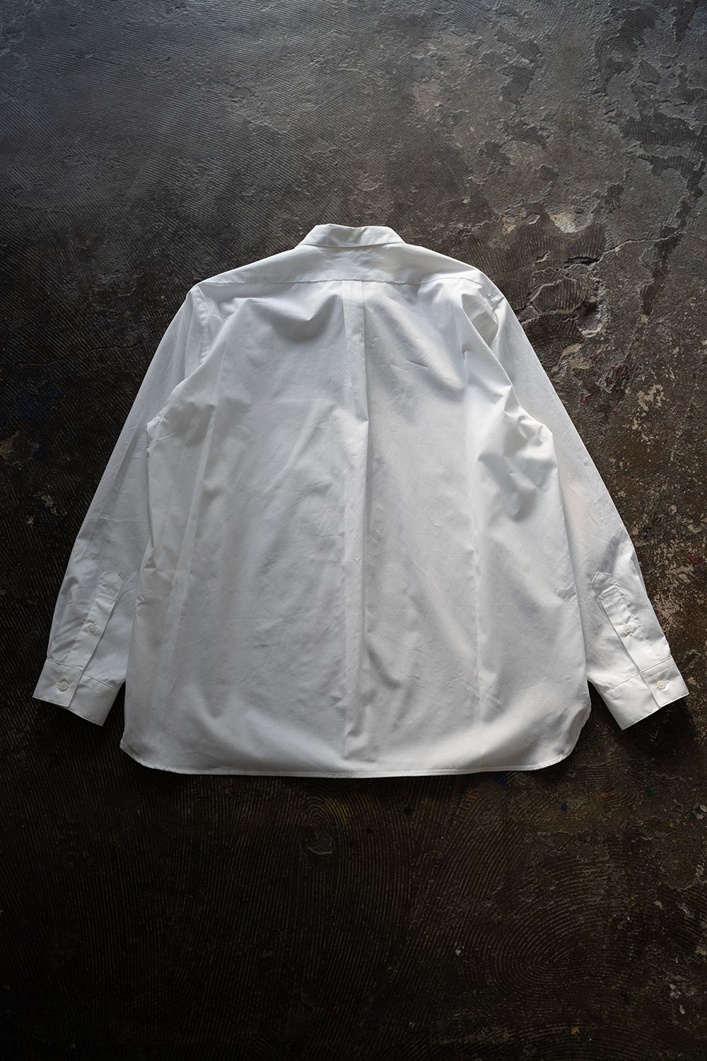 【25AW】ブロードレギュラーカラーシャツ(WHITE)