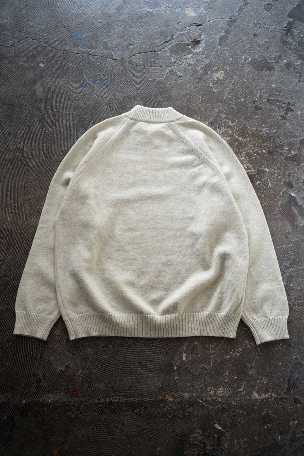 【25AW】モックネックメランジニット(MELANGE OATMEAL)