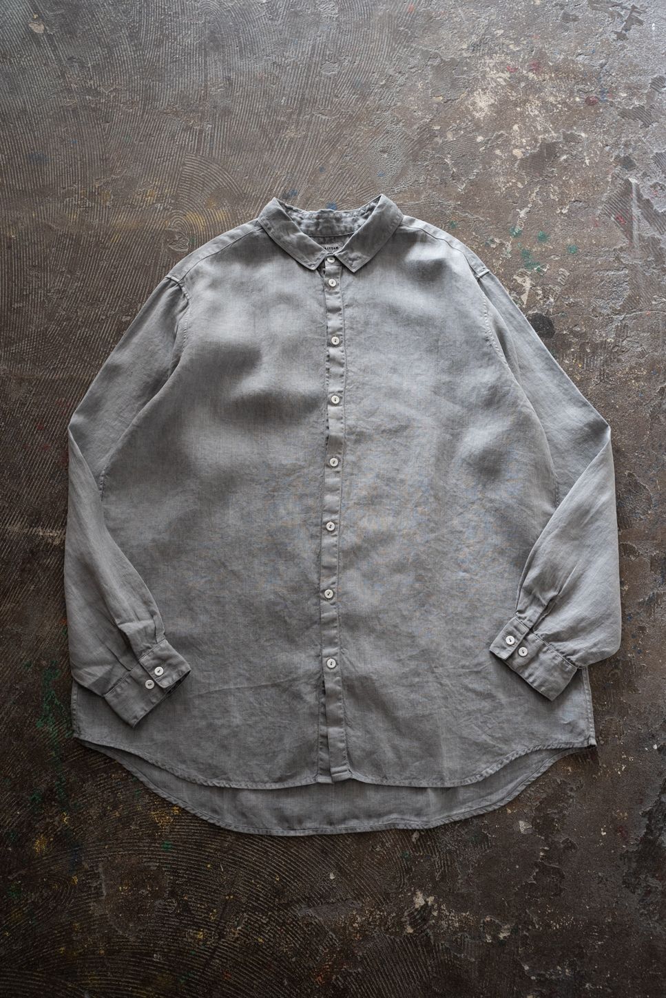 大麻シャツ大 (薄炭)