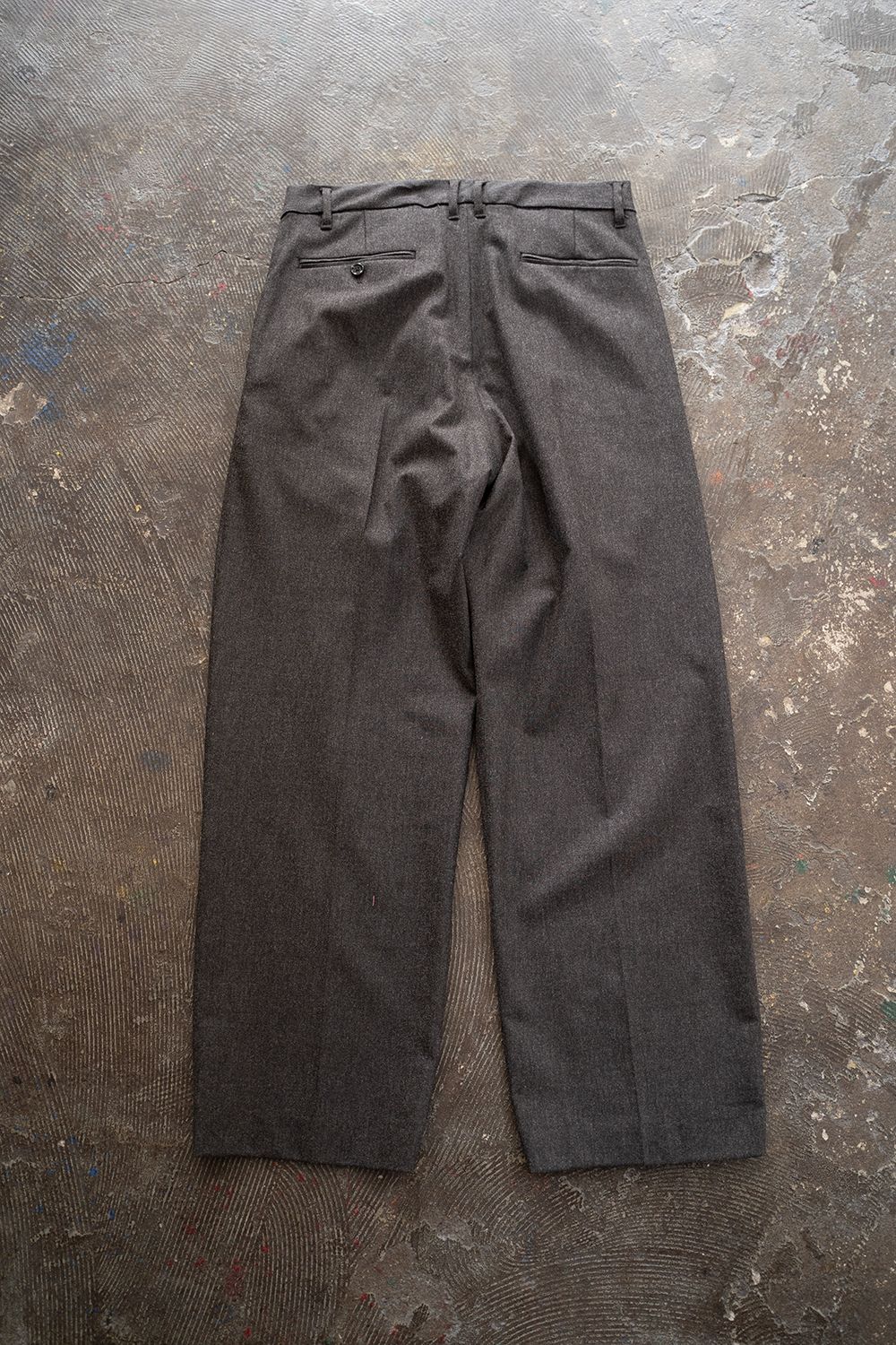 【ラスト1点】【23AW】Stretch T/W Tuck Pants/ストレッチT/Wタックパンツ(BROWN)