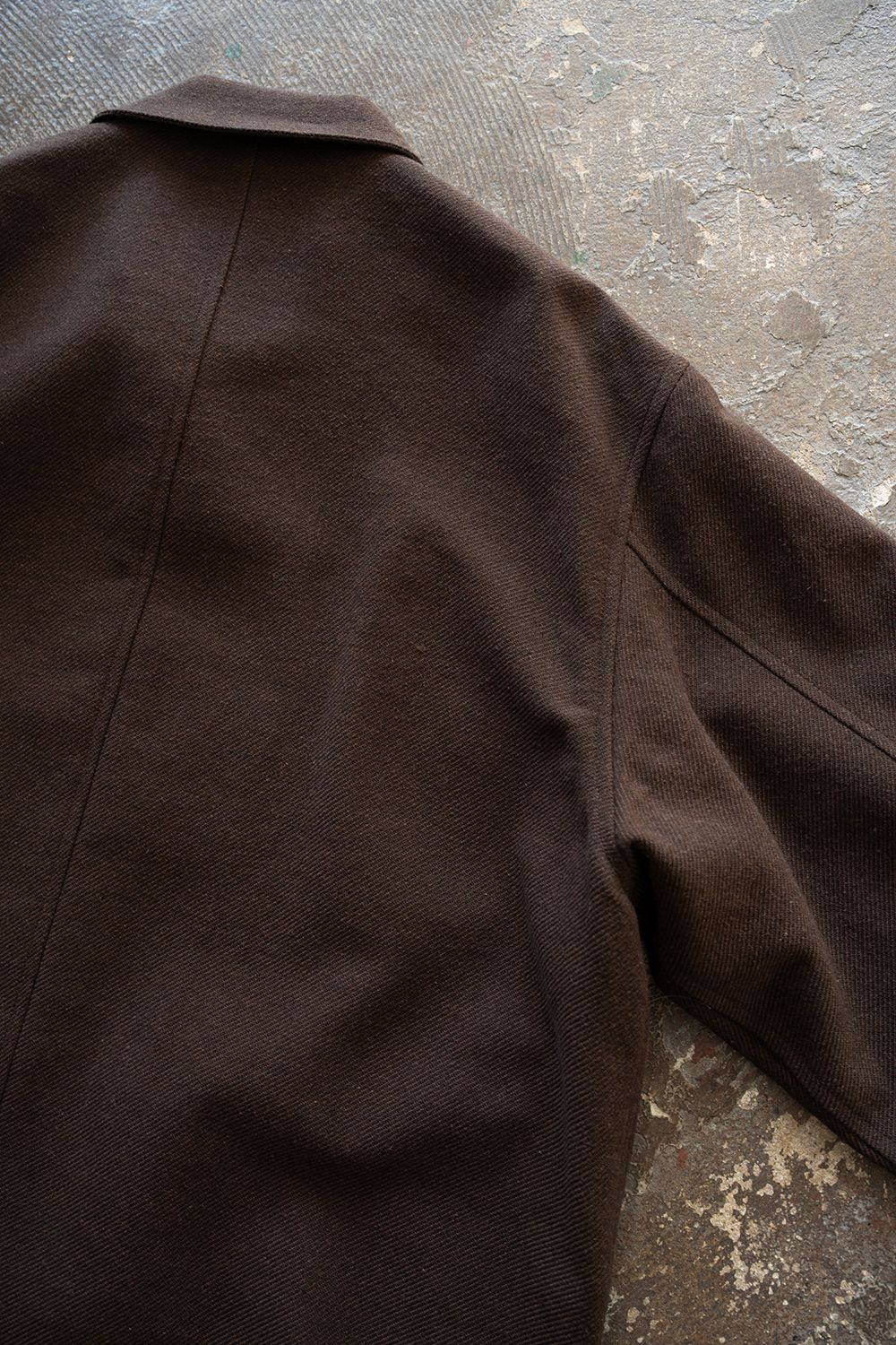 【26AW】コットン×ウールカルゼカバーオール(DARK BROWN)