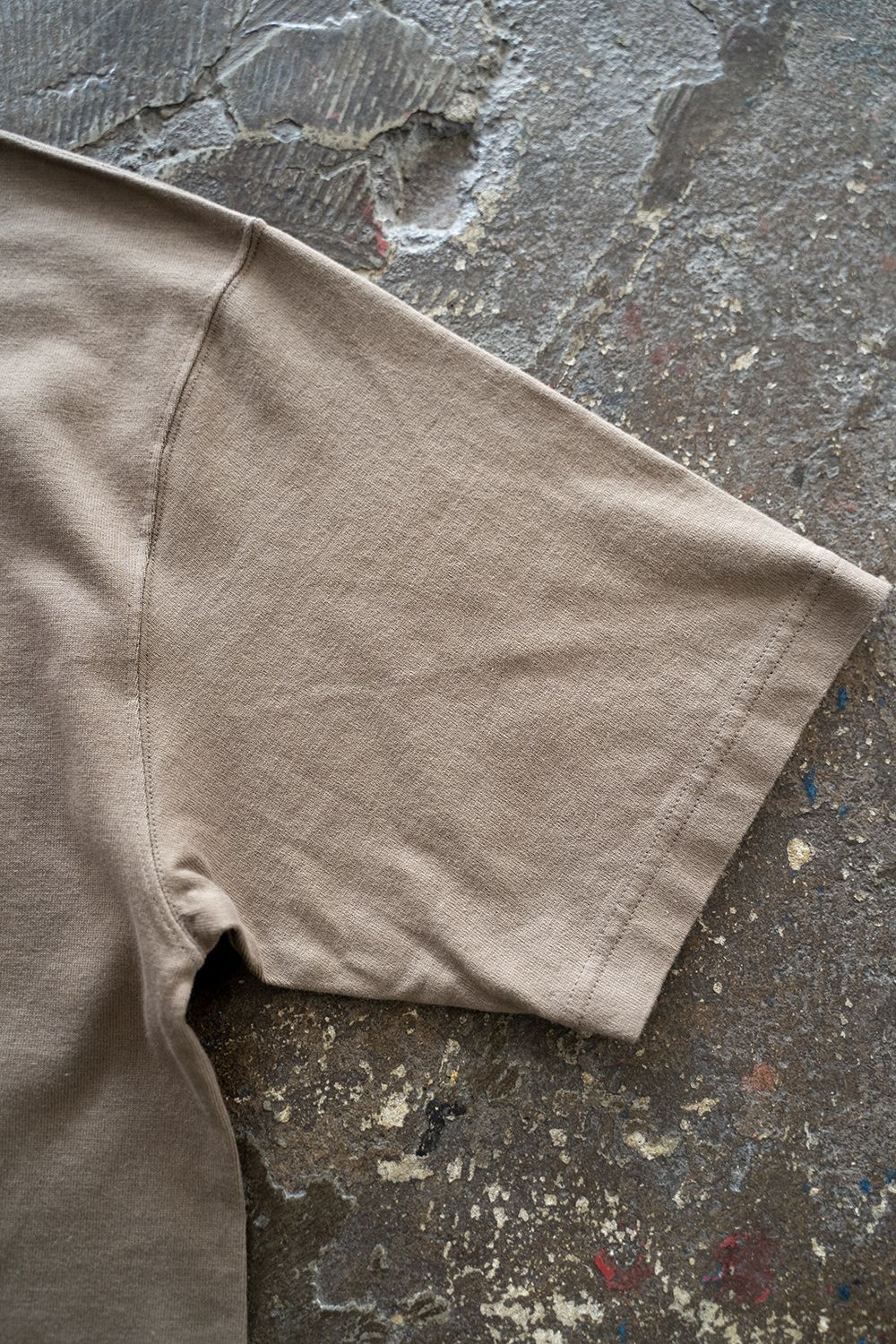 スビンコットン30/2吊り天竺半袖T(DARK BEIGE)