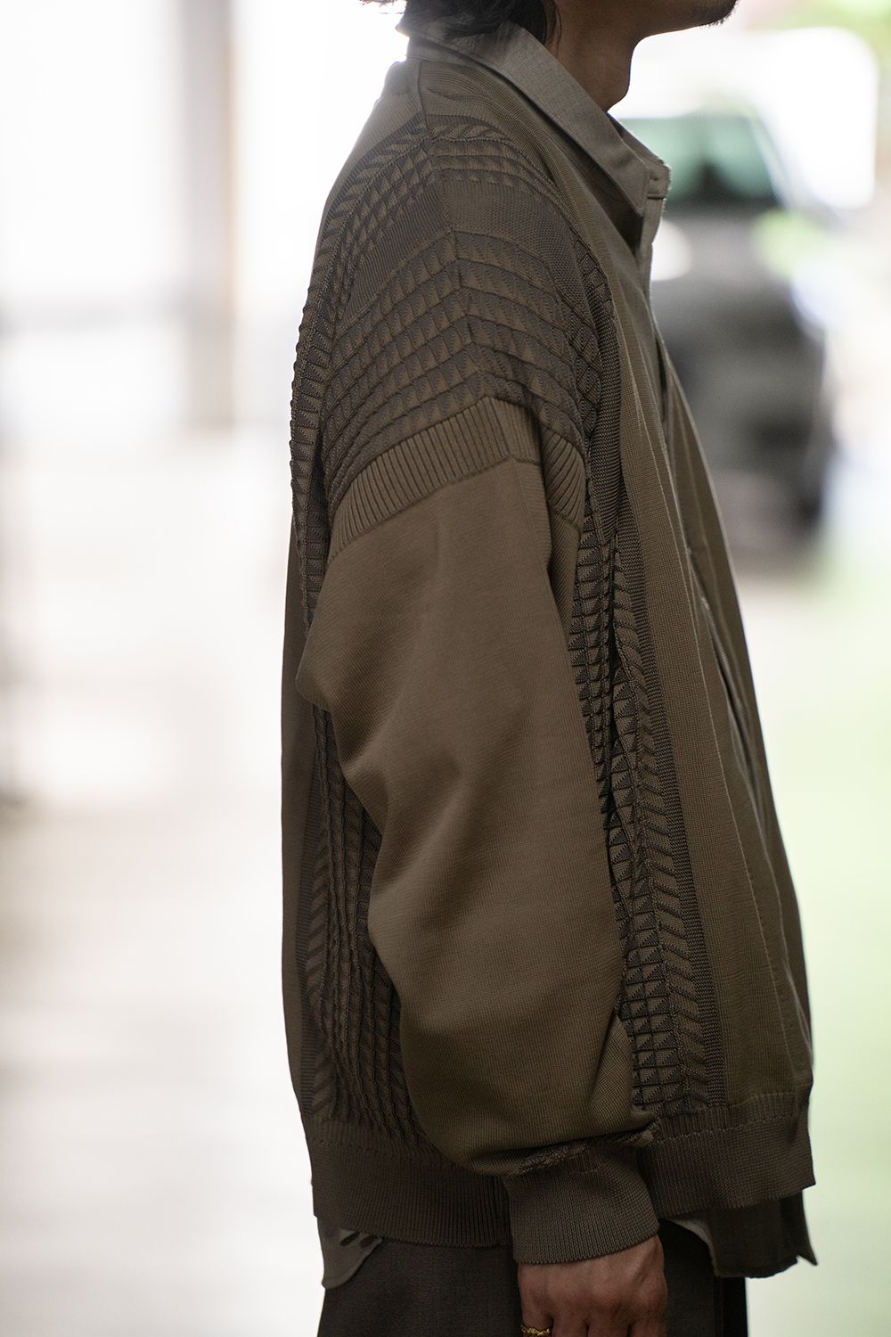 【ラスト1点】【25AW】Hakuhyo Zip Cardigan(BEIGE)