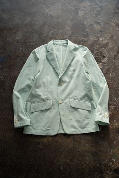 【ラスト1点】【23SS】T/C Chambray 2B Jacket/ポリエステルコットンシャンブレー2Bジャケット(GREEN)