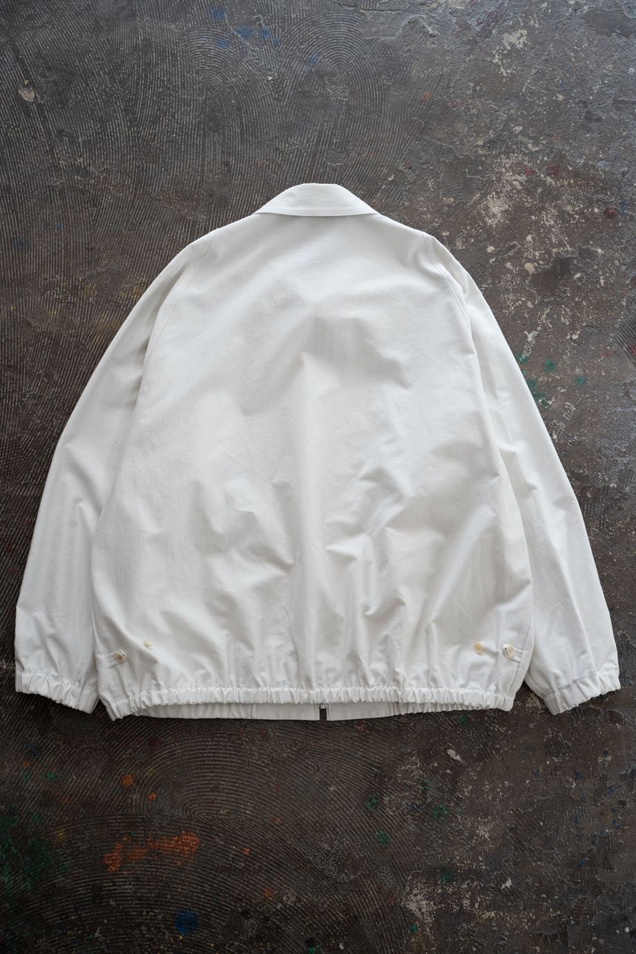 【26SS】コットンモールスキンジップブルゾン(IVORY)