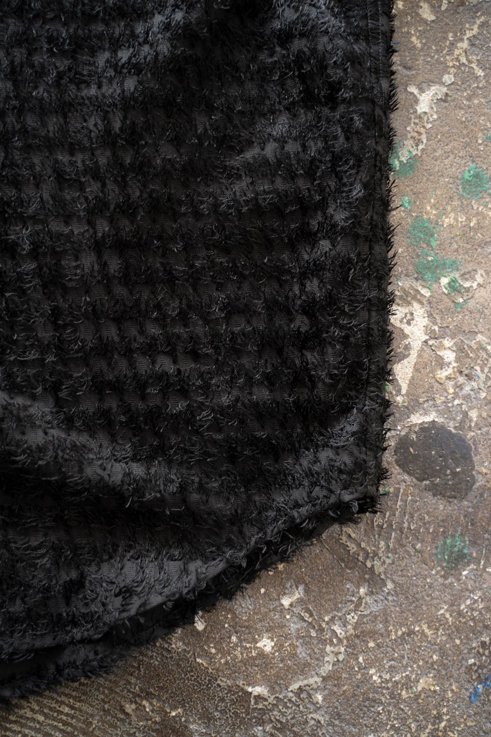 【25AW】Fuzzy Sheer L/S Shirt/ファジーシアーロングスリーブシャツ(BLACK)