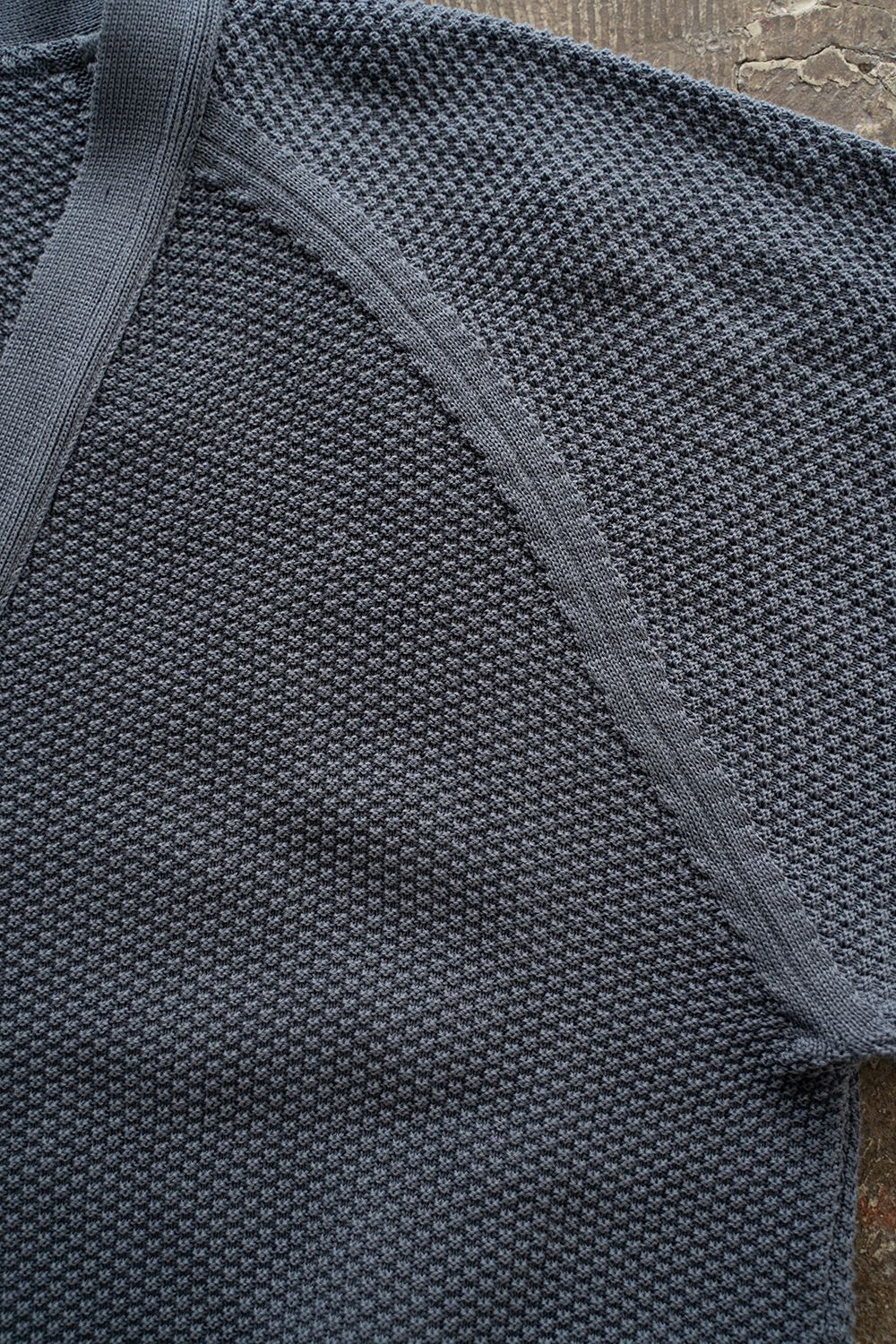 【ラスト1点】【24SS】擬麻コットン10Gカーディガン(SLATE BLUE)