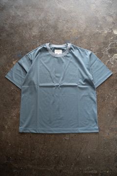 【25SS】オーバーサイズネックリブTシャツ(SMOKE BLUE)