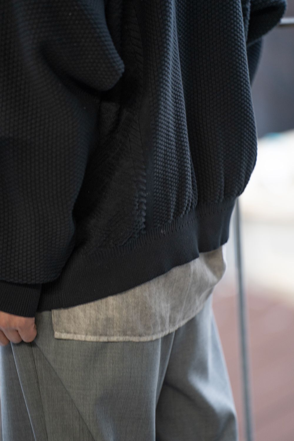 【ラスト1点】【24SS】Nanohana Collar Cardigan(BLACK)