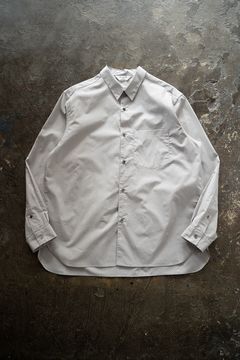 【ラスト1点】【24AW】ブロードレギュラーカラーシャツ(GRAY STRIPE)