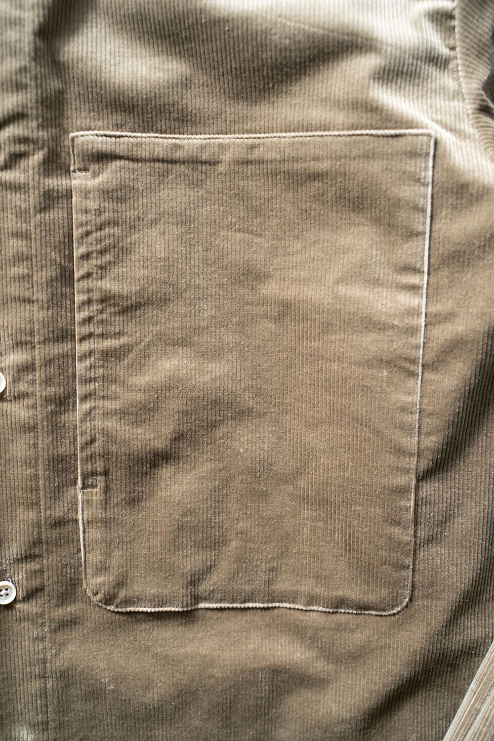 【ラスト1点】【22AW】バンドカラーコーデュロイシャツ(KHAKI BEIGE)