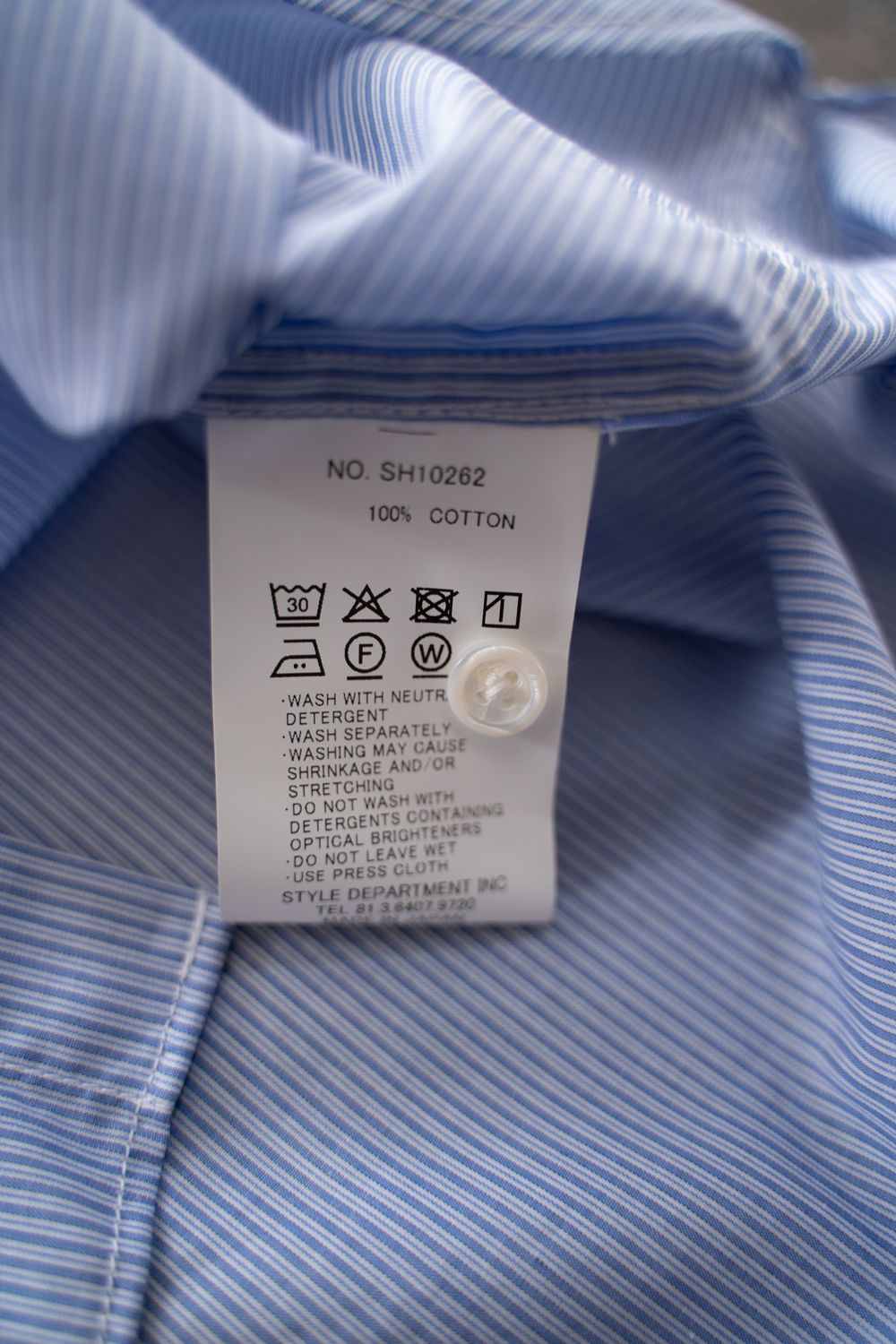 【26SS】両胸ポケットバンドカラーストライプシャツ(SAX BLUE)