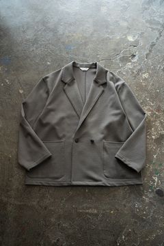 【25AW】ウールジャージーダブルジャケット(GREIGE)