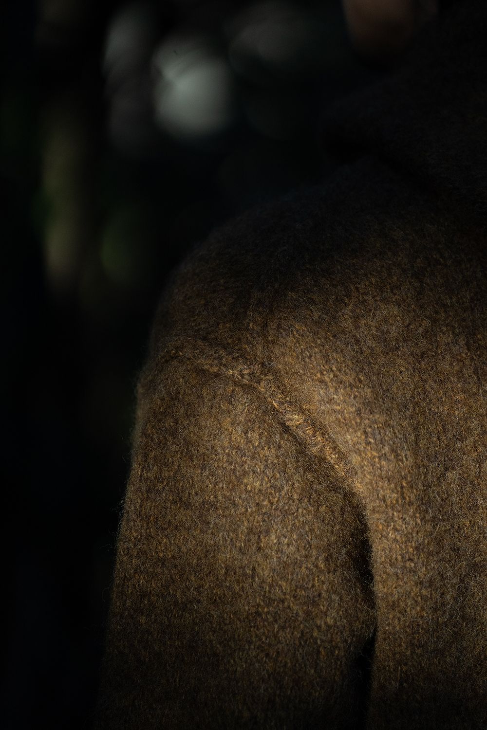 【ラスト1点】brushed yak/Shetland wool hoodie balaclava(MARRON)