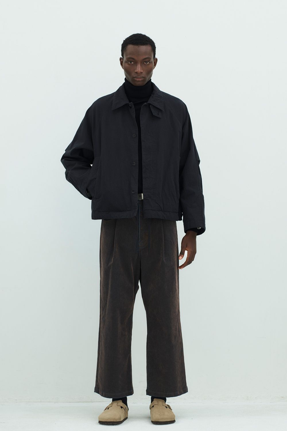 【26AW】Washed Flocked Denim Pants(FADED BROWN)