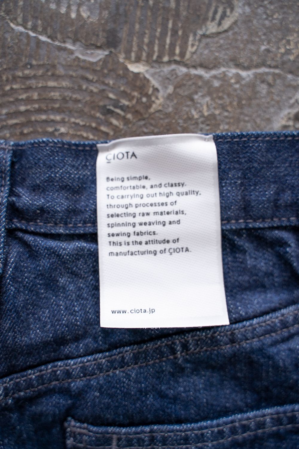 CIOTA - 【ラスト1点】【22AW】インディゴスビンコットン13.5ozバギーデニム(NAVY ONE WASH) | Salty