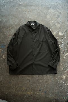 【26AW】コットンギャバジンオーバーシャツ(KHAKI BROWN)