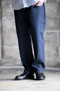 【ラスト1点】【22AW】本藍スビンコットン13.5ozストレートデニム(NAVY ONE WASH)