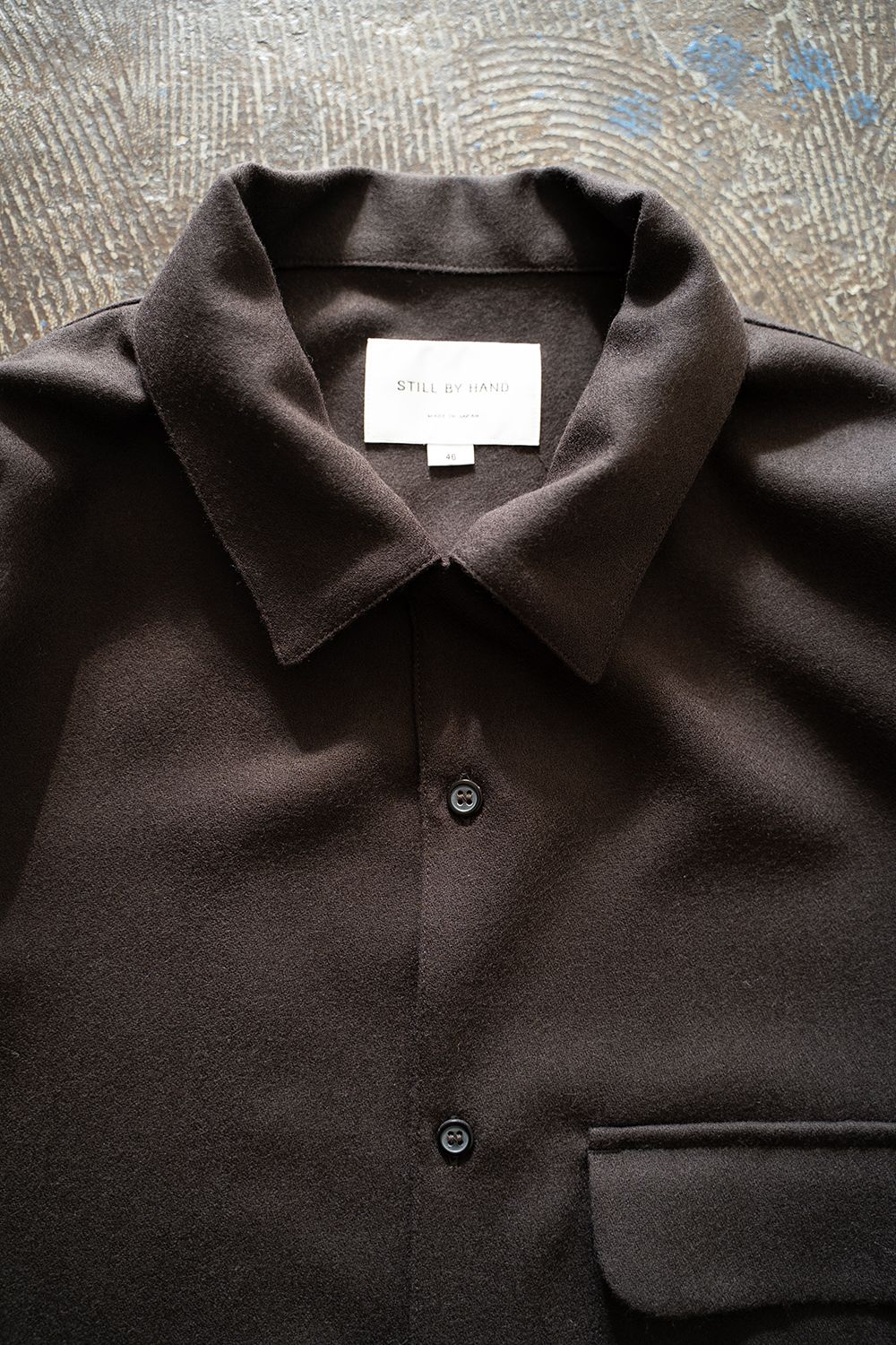 【ラスト1点】【25AW】ウールアムンゼンシャツ(DARK BROWN)