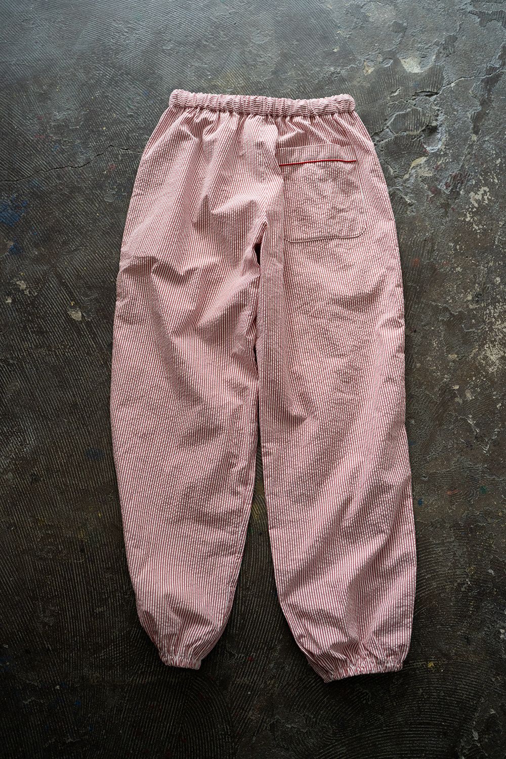 【25SS】"nite game"pajama(seersucker RED STRIPE)【ユニセックス】【セットアップ】