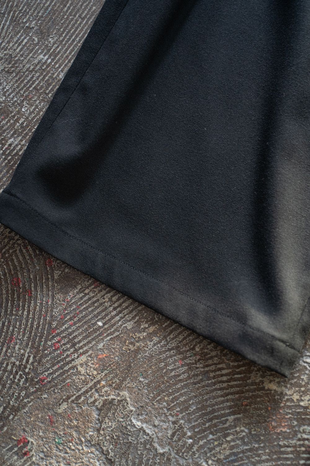 【ラスト1点】【24AW】1-Tack Wide Trousers/1タックワイドトラウザーズ(BLACK)