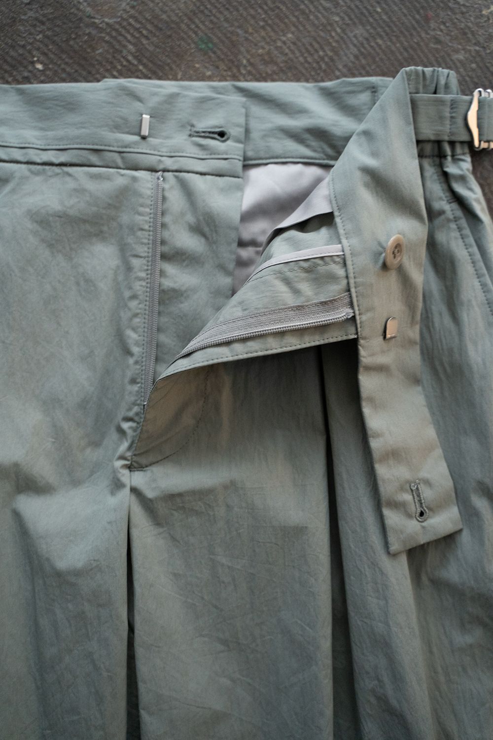 2-Tack Cotton-Nylon Trousers/2タックコットンナイロントラウザーズ(MINT GREEN)