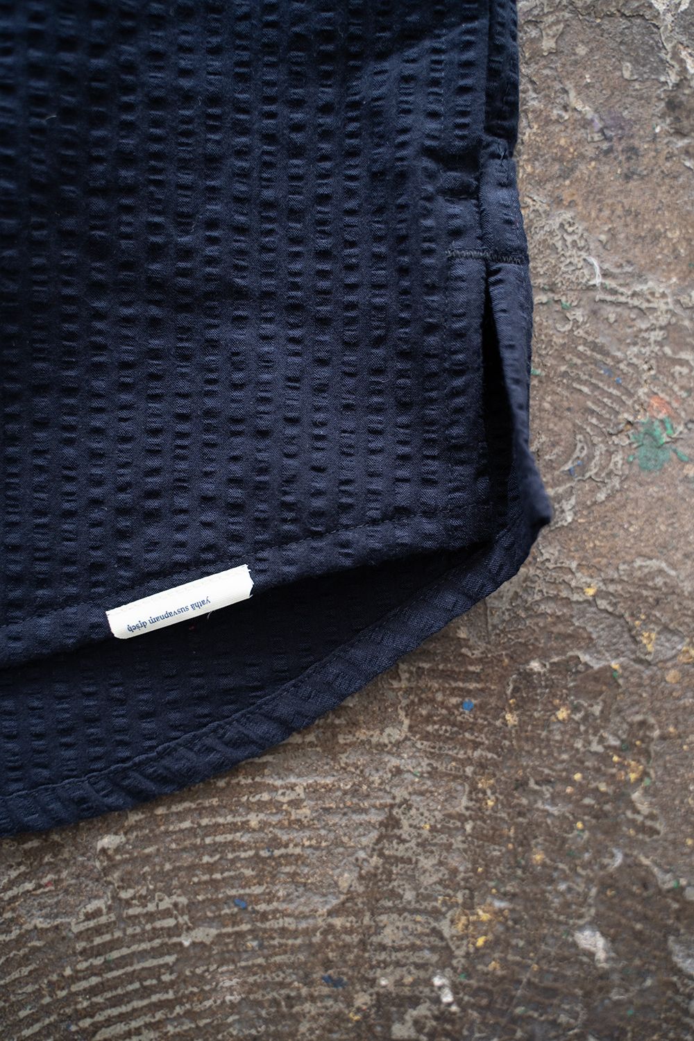 【ラスト1点】【25SS】"nite game"pajama(seersucker NAVY)【ユニセックス】【セットアップ】