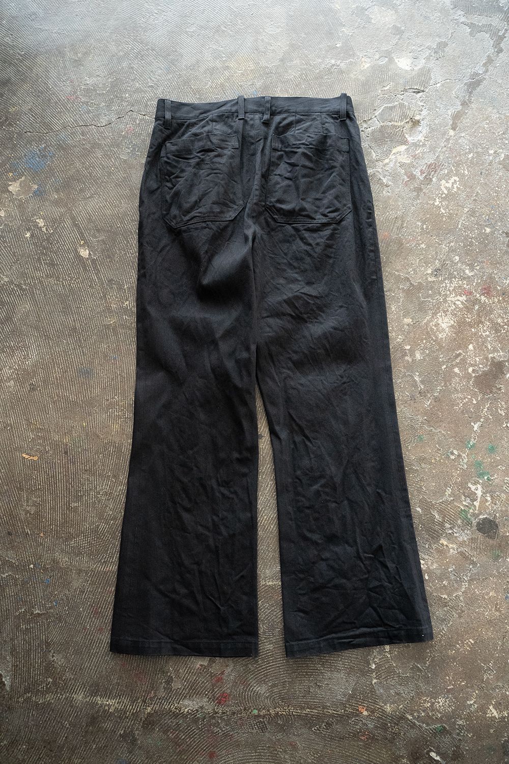 【ラスト1点】【25SS】1-Tack Bootcut Denim Pants/1タックブーツカットデニムパンツ(BLACK)