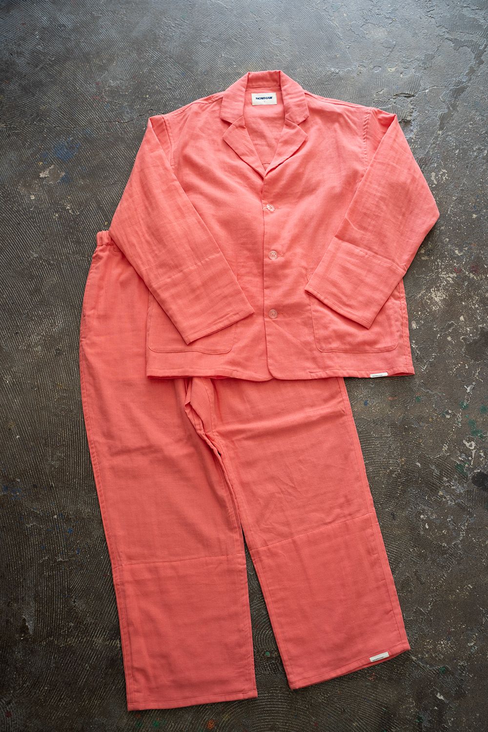 【ラスト1点】【23SS】"day"パジャマ【セットアップ】(CORAL PINK)