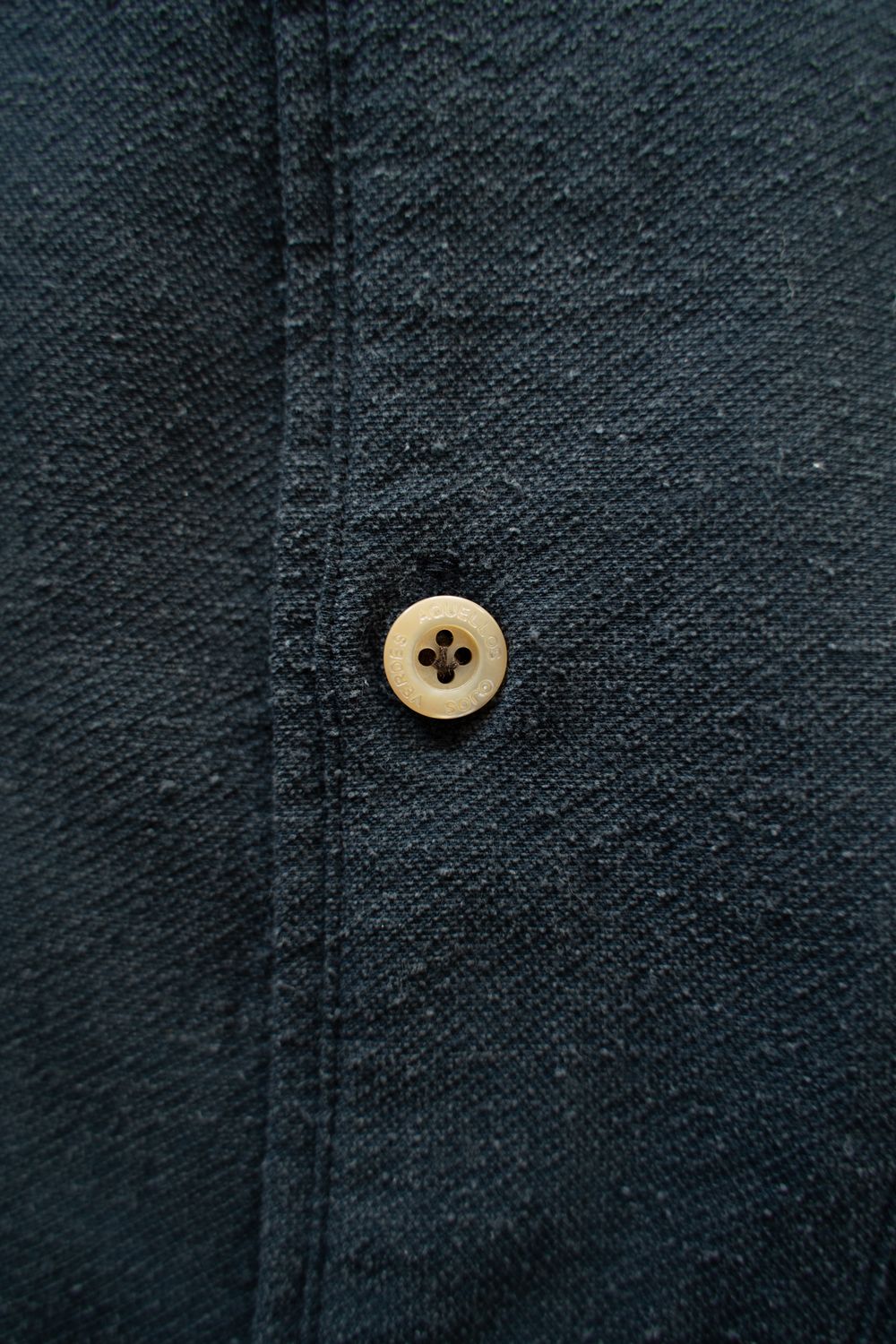 【ラスト1点】【25AW】Silk Nep Kersey Band Collar Bosom Shirt(IRON BLUE)