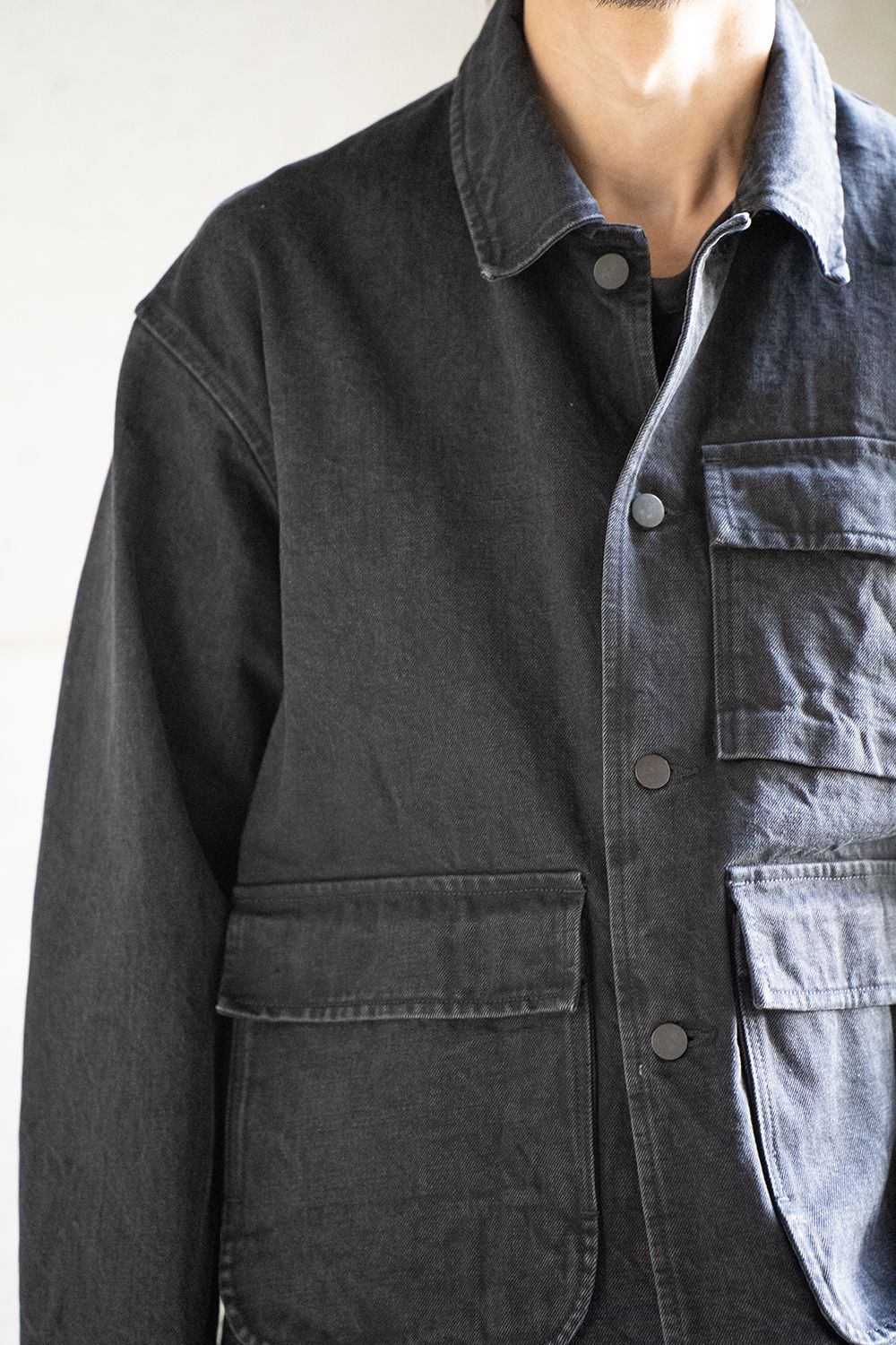 kontor - 【ラスト1点】【22AW】Denim Coverall Jacket(BLACK) | Salty