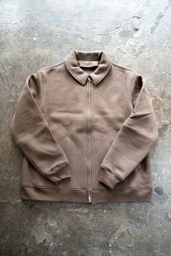 【ラスト1点】Black Merino Wool Blouson/ブラックメリノウール裏毛ブルゾン(BROWN)