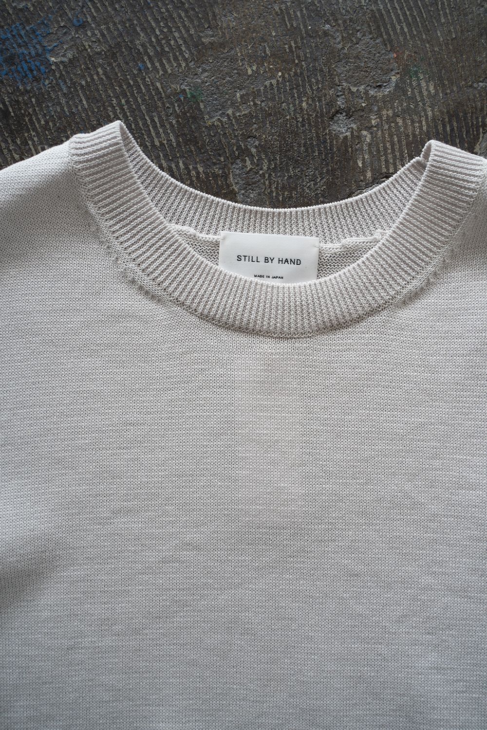 【ラスト1点】【23SS】擬麻コットンニットベスト(LIGHT GRAY)