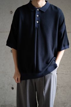 【ラスト1点】【25SS】Umiiro Knit Polo(NAVY)